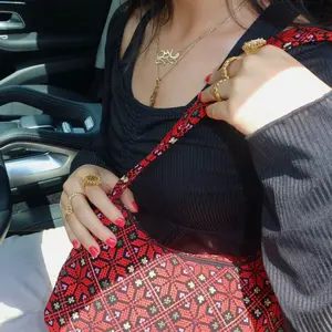 Red MultiColor Tatreez Shoulder Bag