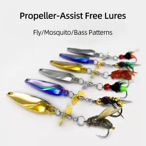 Upgraded Propeller Fly Hook - Realistic Fly Lure Set for Trout & Bass | Micro Spinner Bait | Ultra-Light Lure