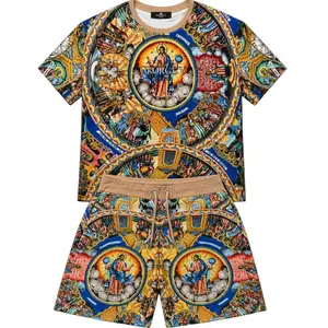 George V Men's Renaissance Premium All Over Print With Rhinestones Tee