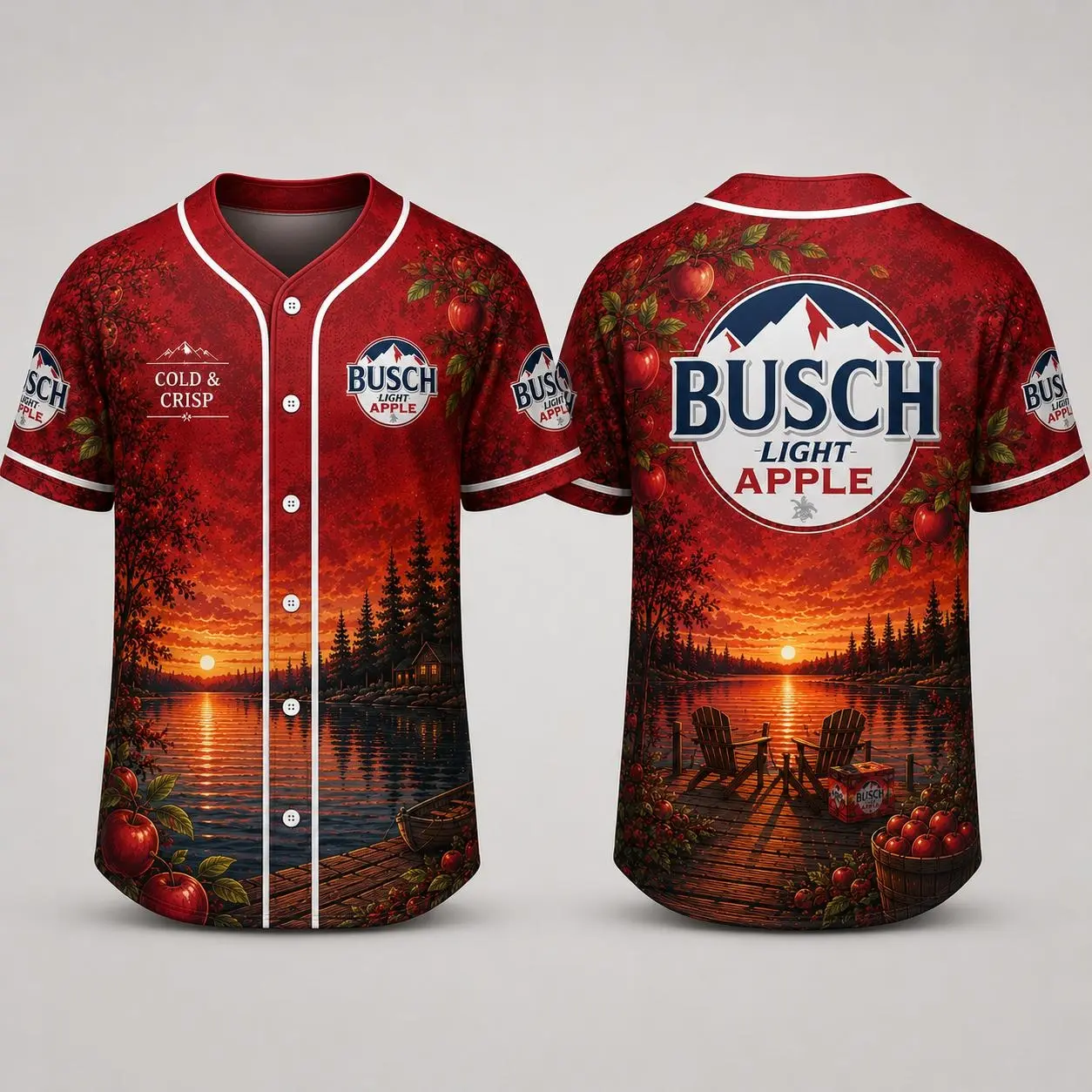 Busch light Apple Edition Baseball Jersey, USA Jersey, 1776 2026 Patriotic Shirt, 4th of July Gift, Freedom Jersey Comfortable to wear, a must-have for game days and holidays