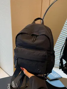 Women's Solid Color Backpack, Fashionable Lightweight Backpack, Casual Versatile Shoulder Bag for Daily Used, Trendy All-match Bag for Daily Life, Lightweight Casual Daypack