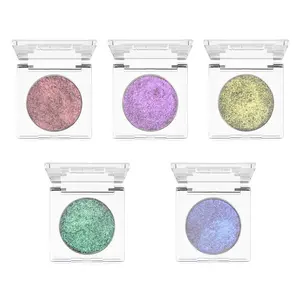 Chameleon Optical Color Shifting Highlighter Powder, 36mm Multifunctional Highlighter Eyeshadow, High Pigment Duochrome Shimmer Multifunctional Shimmer for Contour, Eyes & Lips
