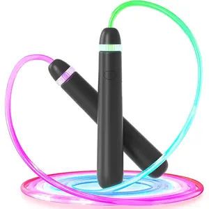 LED Illuminated Jump Rope – Suitable for children and adults, unisex adjustable illuminated jump rope, colorful glow-in-the-dark jump rope.