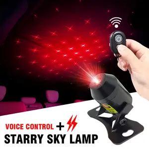 Car Starry Sky Light Interior Modification, Remote Control Sound Sensor Lamp, Meteor Projection Atmosphere Light for Car Dashboard, Car Atmosphere Lights