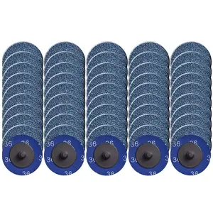 Quick Change Grinding Disc, 50 count 2 inch Sanding Discs, Zirconia Coated Roll Lock Disc for Surface Prep (36 Grit)