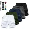 Men's 5-Pack Lightweight Breathable Solid Color Fitted H-Type Mid Waist Zipper Pocket Above-the-Knee 3-Quarter Active Shorts - Summer Casual Everyday Bottoms, Tropical Beige (Bulk Fashion)
