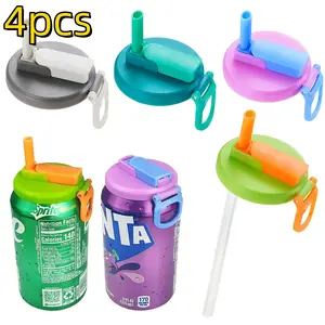 Reusable Silicone Drink Can Lids, Leak-Proof Reusable Cup Covers, Ideal for Home Travel Outdoor Use, Practical Beverage Accessories, Drinking Gadgets, Drink Protectors