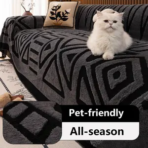 Geometric Pattern Sofa Cover, 1 Count Non-slip Sofa Slipcover, Pet-friendly Sofa Protector, Washable Sofa Cover for Home Living Room, Universal Sofa Protector, Sofa Couch Covers