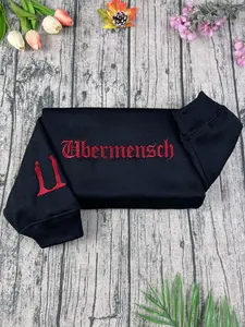 Übermensch Embroidered Sweatshirt - Ji-yong Embroidery Hoodie - Power K-Pop