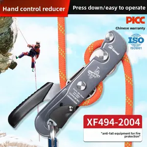 Outdoor climbing descender Cave protector Downhill tightener Stop manual descender