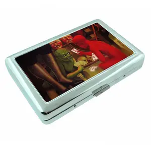 Vintage Magic G4 Magician Silver Metal Case Card Holder Wallet Tin Box Business Card