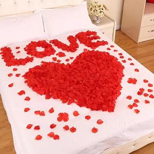 artificial flowers rose petals, 1000pcs/set romantic night rose petals, fake rose petals for wedding & party table decor, home decor supplies for festival