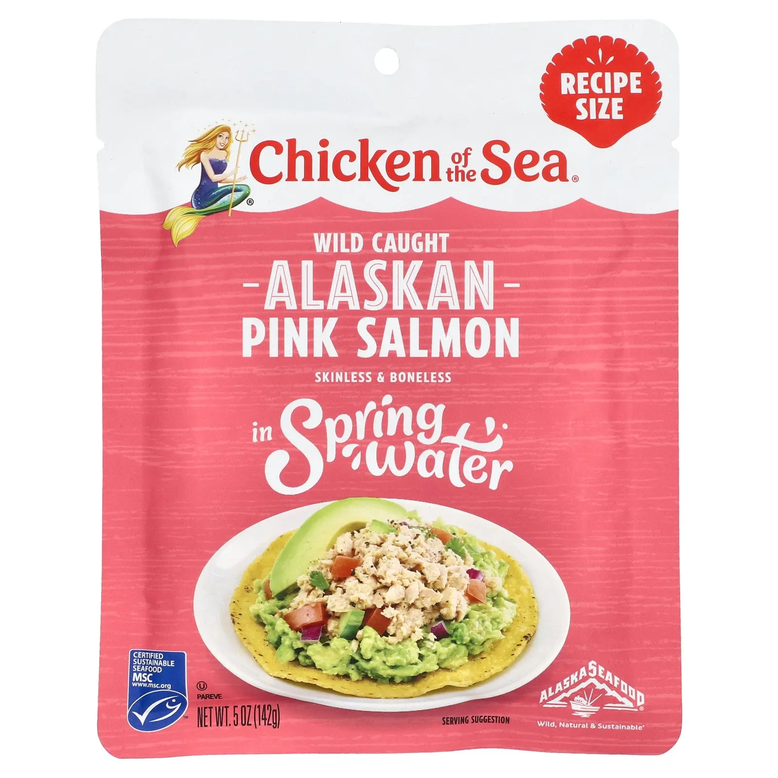Chicken of the Sea Wild Caught Alaskan Pink Salmon in Spring Water, 5 oz (142 g)
