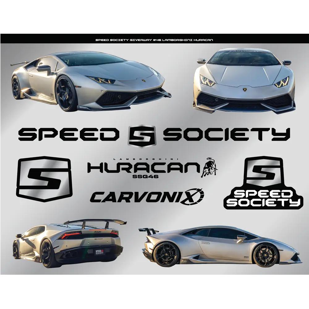 Lamborghini Huracan Sticker Sheet