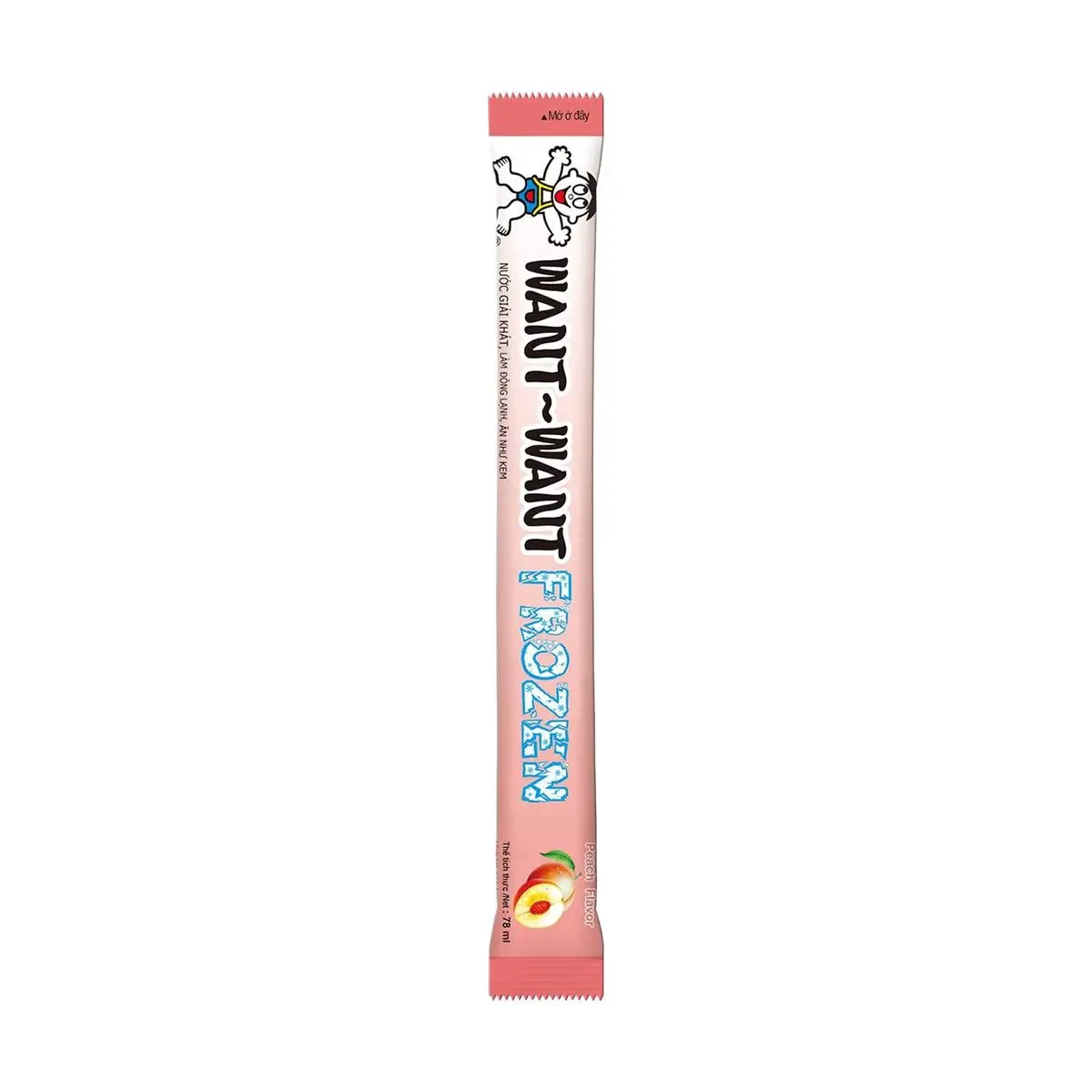 WANT WANT Peach Ice Pop 78ml - Frozen Summer Treat, Childhood Nostalgia, Refreshing Dessert WANT WANT Peach Ice Pop 78ml - Frozen Summer Treat, Childhood Nostalgia, Refreshing Dessert