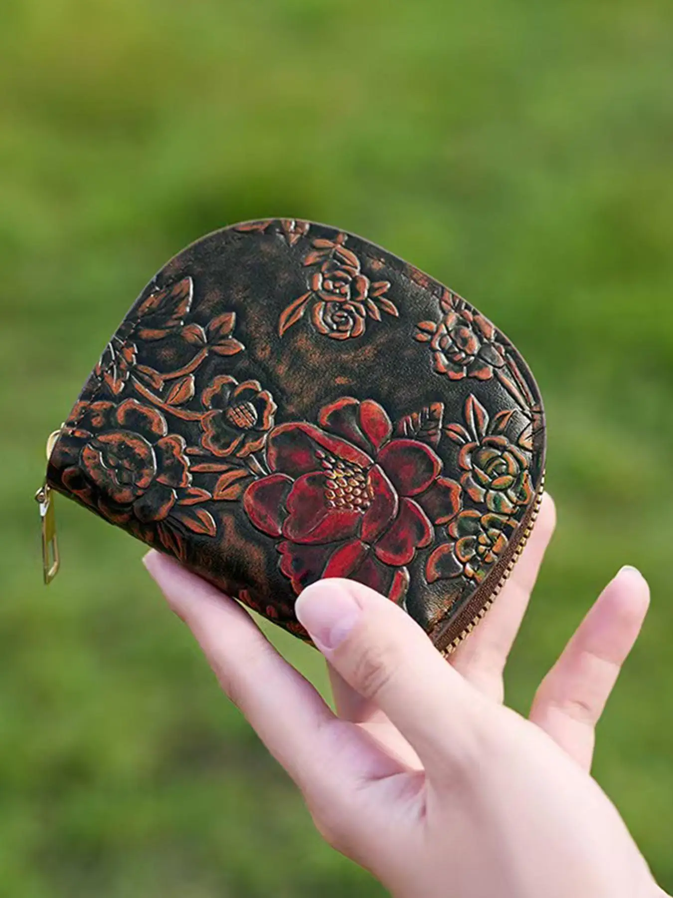 Women's Vintage Flower Embossed Card Holder, Casual Multi Card Slot Wallet for Daily Used, Trendy All-match & Exquisite Wallet for Birthday Gift