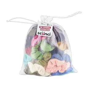 The Original Scrunchie Hair Ties, 36 Count Hair Scrunchies for Women, Super-Comfy Waffle Knit, Everyday Style Accessories for Sports and Working Out, Assorted Colors