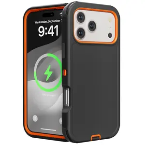 3 IN1 For iPhone 17 Air 15 16 14 Plus 13 14 15 16 Pro Max Heavy Duty Hybrid Rugged Shockproof Armor Hard Phone Case