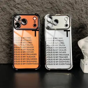 Jesus Scripture Phone Case， Religious Inspiration Style for iPhone 17 16 15 14 13 12 11 Plus Pro Max， Spiritual Gift g6