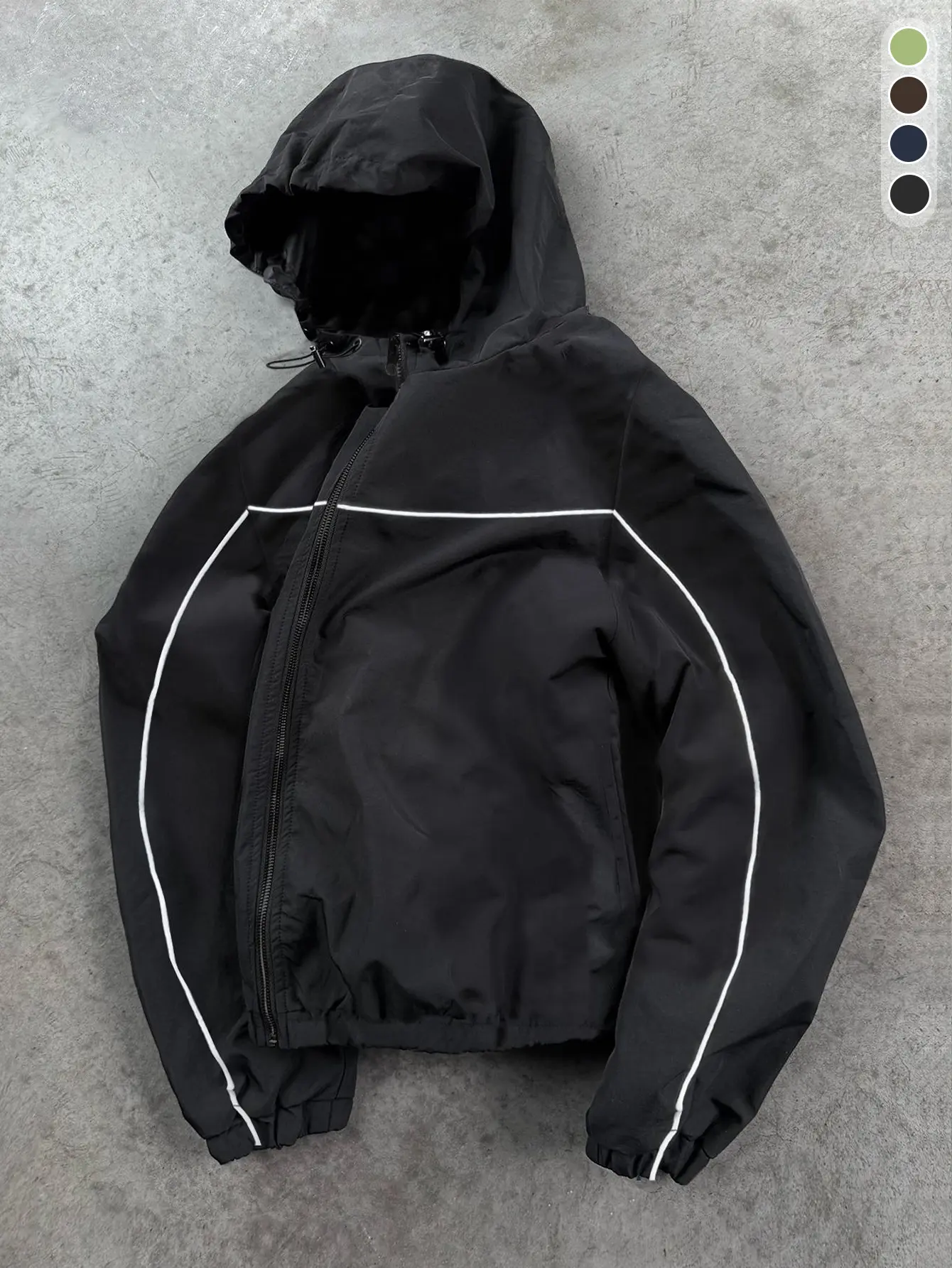 Men’s Casual Hooded Zip Jacket Top Windproof Wrinkle-Resistant Fabric Lightweight Breathable Stylish Comfortable Everyday Wear Practical Breathable coat