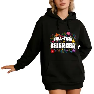 Floral Graphic Long Sleeve Hoodie – Full Time Chismosa Style