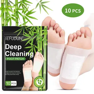 Sefudun  Foot Detox Patches -GingerBamboo Deep Cleansing Pads for Deep Cleansing Foot Patch, Bamboo Charcoal Foot Patch,Foot Care Patch for Men & Women, Foot Care All Skin Types -10 Pairs (5 Packs) Nail Masks Healthcare Therapy