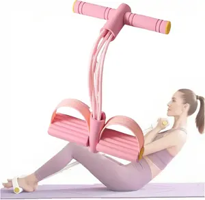 Resistance Bands - Foot Pedal Resistance Band, 8 -Tube Pedal Resistance Band with Handle,Sit up Leg Stretch Rope Exercise Bands for Abdomen/Waist/Arm/