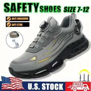 Mens All Seasons Comfort Work Sneakers Anti Slip Steel Toe Mens All Seasons Comfort Work Sneakers Anti Slip Steel Toe