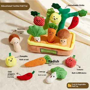 Baby Carrot Toy for Teething & Biting, Unisex Plush Early Education Gift for Babies Aged 6 Months+, Safe Non-Toxic Material