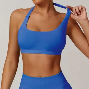 Deideiap Seamless Women's Workout Sports Bras Adjustable Strappy Athletic Gym Yoga Crop Bra fitnesstop Bra