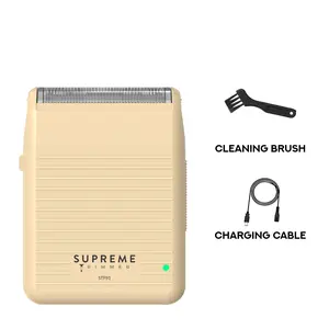 Supreme Trimmer Solo Lite STF91 Men's Mini Electric Stubble Foil Shaver USB-C Travel Razor Cordless Compact Hypoallergenic with Cleaning Brush & Charging Cable