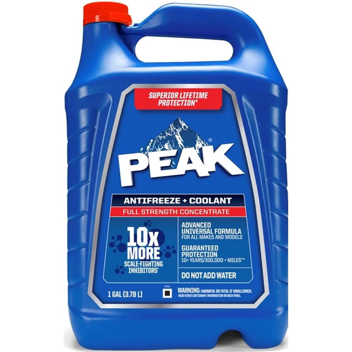 Peak All-Season Antifreeze/Coolant, Full Strength Concentrate, Protects from -34°F to 265°F, 128oz Jug, Pack of 6, Engine Cooling, 60 Lbs, -34° To 265°F