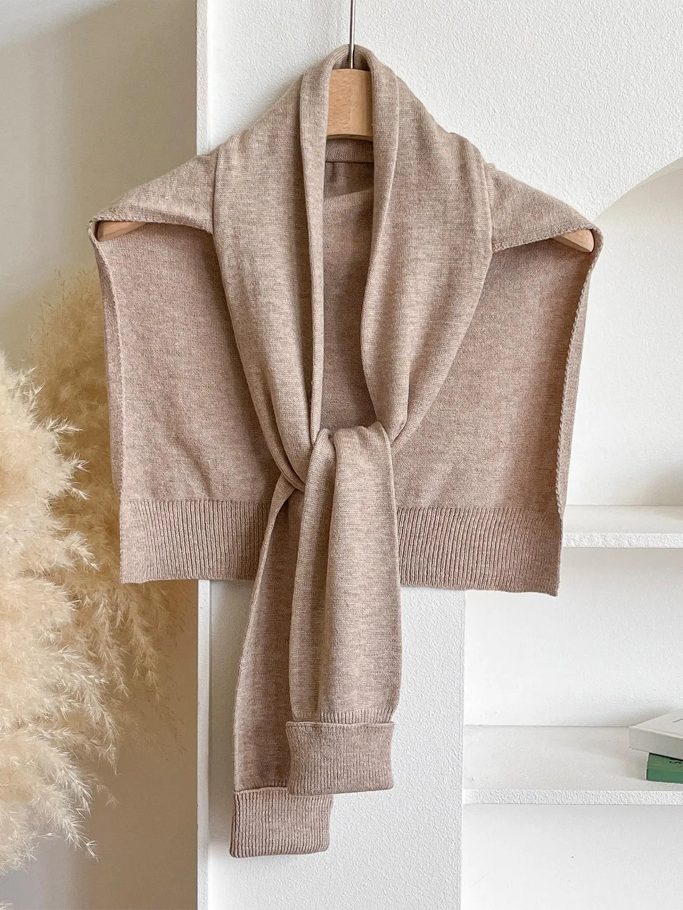 Women's Solid Color Shawl, Casual Versatile Minimalist Design Shawl for All Seasons, Fashion Accessories for Daily Wear