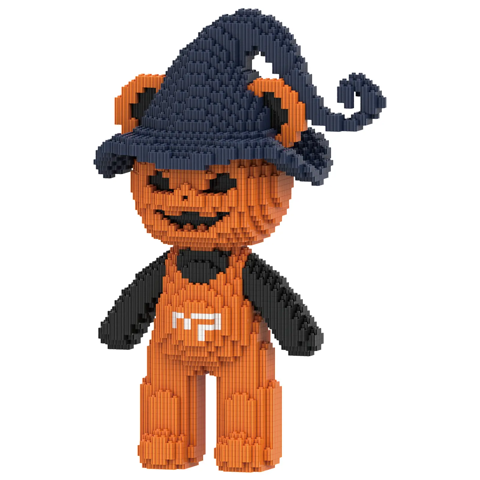 Halloween Pumpkin Bear Micro Building Blocks Set, 3600PCS DIY Collectible Figure, Cute Creative Building Project Gift