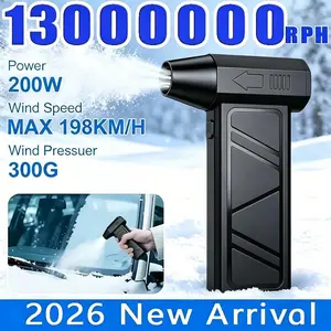 130000RPM High Speed Turbo Fan Smart Display Large Capacity Battery Portable Blower for Home Outdoor