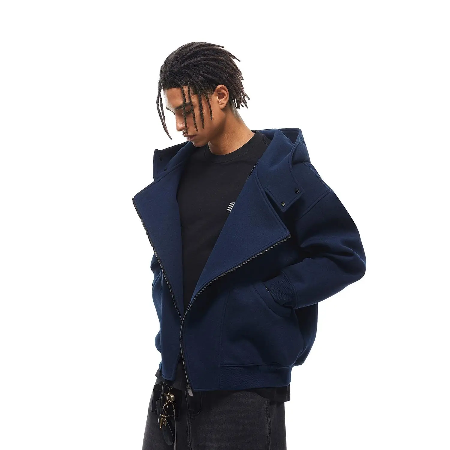 FDR Heavyweight Cardigan Style Hoodie 460g Fleece Lined, Oversized