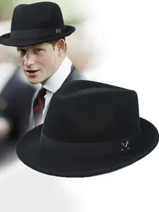 Men's Winter Hat, Wool Blend Fedora, Warm Vintage Appeal Classic British Style, Western Cowboy Hat, Jazz Hat, Fall & Winter Accessories