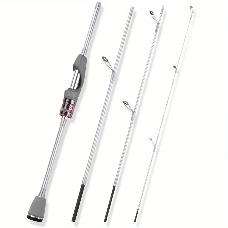 Four-Section Carbon Fiber Fishing Rod - Medium Action fishing pole, Sectional Design for Efficient Casting, 1.65m/5.41ft FRP Construction |   Medium Power |   Ideal for Carp Fishing, Fishing Rods, 1.65 Meters
