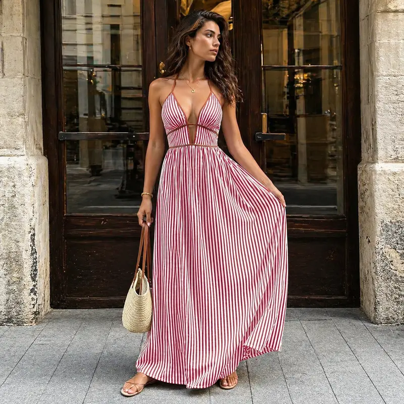 backless stripe dress - TikTok Shop backless stripe dress - TikTok Shop