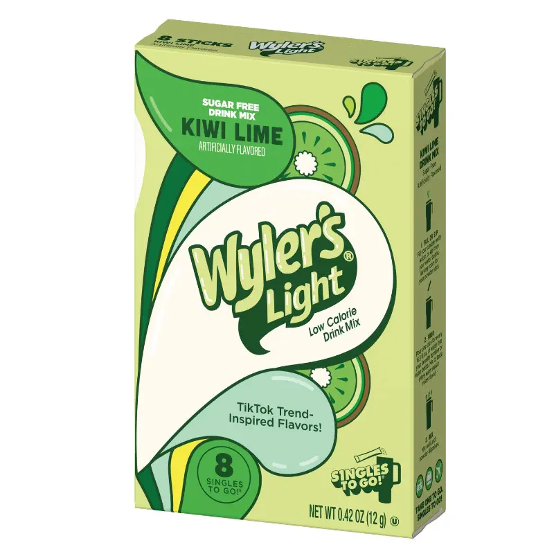 Wyler's Light Key Lime Hydration Powder Mix - 3 Flavor Packets for Water, Sugar-Free Ambient Powdered Beverage, Instant Drink Mix