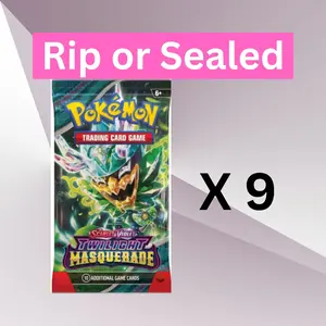 Pokemon TCG Twilight Masquerade Booster Packs x9 (9) Sealed Trading Card Sealed Hobby Box