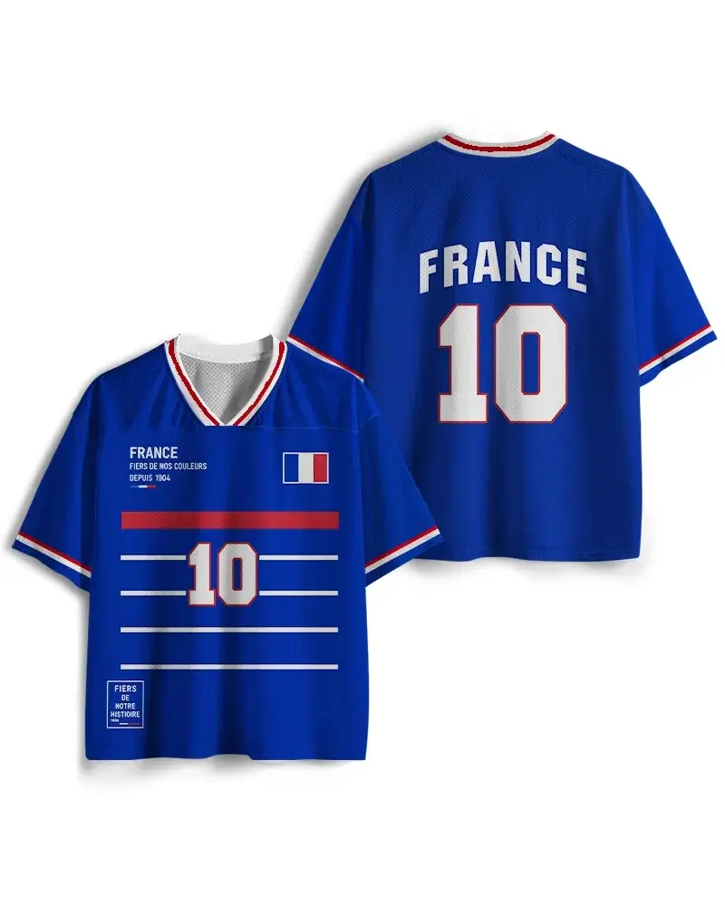 France 1998 Retro Champions Jersey | Premium Breathable Mesh, Lightweight & Moisture-Wicking Football Shirt | Perfect Fan Gift