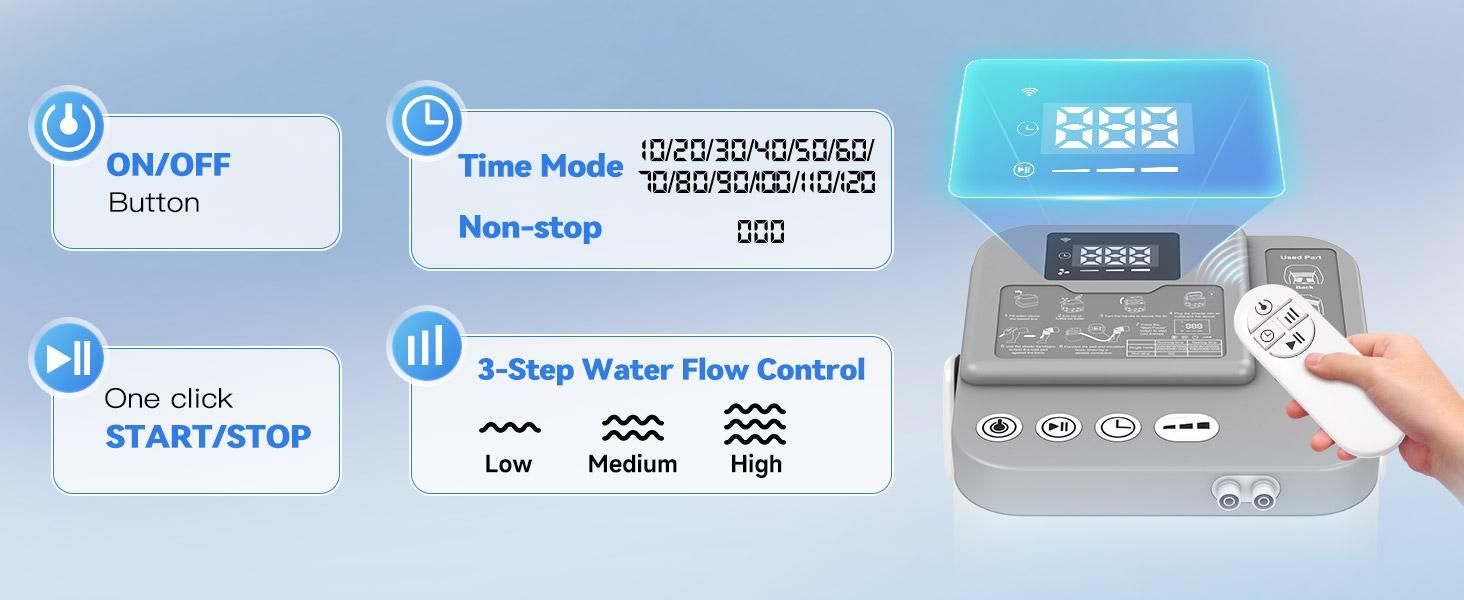 Cold Therapy Machine,Programmable Timer Knee Ice Machine with Silent Pump,Knee Replacement System for Cryotherapy Pain Sports Injuries,Ice Therapy Ankle/Leg/Shoulder/Back/Hip