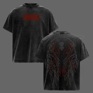 Berserk Pump Cover T-Shirt – Vintage Washed Oversized Gym Streetwear Tee, Heavy Cotton Fitness Top, Dark Aesthetic Unisex Apparel, Soft Loose Fit for Workout & Training