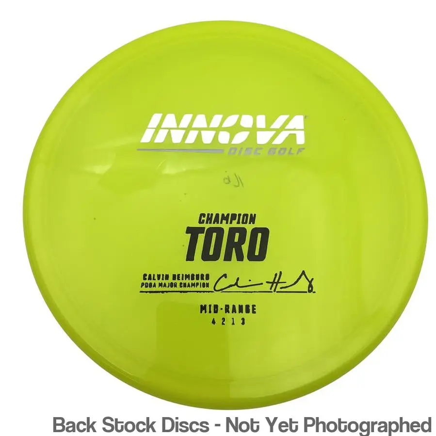 Innova Champion Toro Midrange with Calvin Heimburg PDGA Major Champion Stamp [Back Stock Inventory - Disc and Stamp Color WILL VARY]