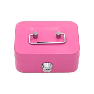 Functional Safety Portable Cash Box with Metal Lock, Anti-Theft Design for Home Office Travel, Stores Keys Money Valuable Items, Coin Box, Security Box