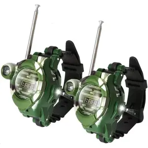 Walkie Talkie for Kids,Walkie Talkies Watch Spy Army Toys Gifts for Children,Two-Way Radio Walky Talky Watches with Flashlight Children Outdoor Game Interphone Toy Game(2 Pack)