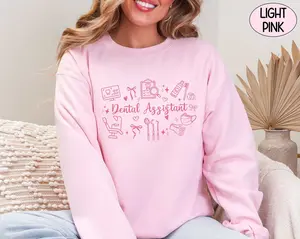 Dental Assistant Short Sleeve T-SHIRT / Sweatshirt  , Dentist Office Gift For Dental Student Graduation, New Female RDA Shirt, Coquette Dental Bow