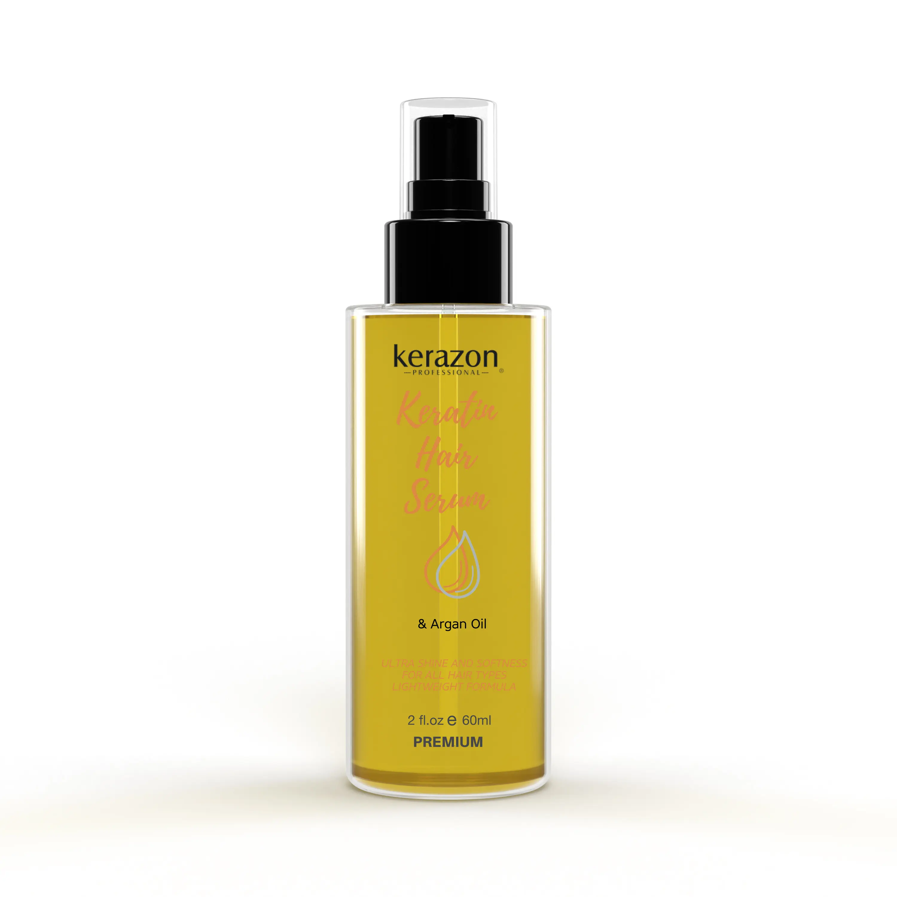 Keratin Hair Serum & Argan Oil (Premium) 2fl oz Haircare Lightweight