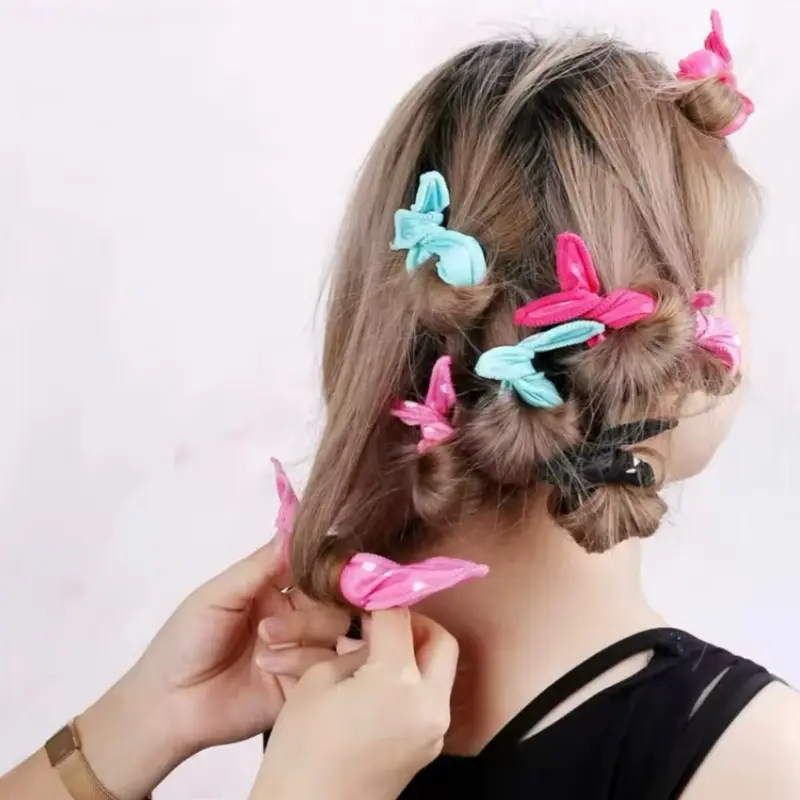 10Pcs/Lot High Quality Heatless Hair Rollers Set, Soft Sleep Pillow Hair Curlers with Flexible Foam & Sponge, Skin Friendly DIY Haircare Styling Tools
